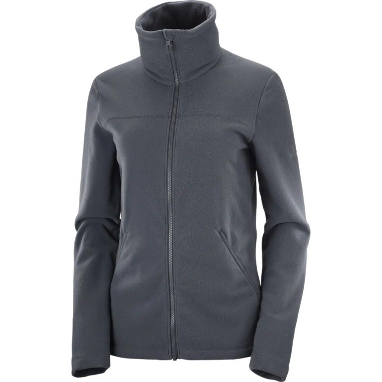 Salomon Essential Cosy Fleece Full Zip Women's Jackets Black | CA 56O92